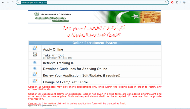 Fpsc Fee Challan Form Download Free