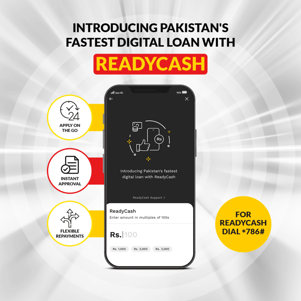 JazzCash introduces ReadyCash loan service – instant microloans through JazzCash App in Pakistan