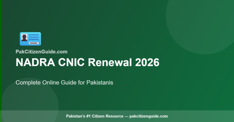 NADRA CNIC Online Renewal 2025 — Complete Step-by-Step Guide for Pakistanis