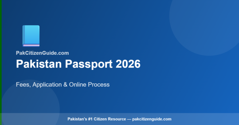 Pakistan Passport Fee 2025 & How to Apply Online — Complete Guide