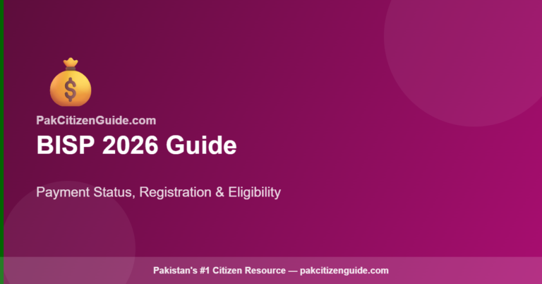 Benazir Income Support Programme (BISP) 2025 — Registration, Payment & Complete Guide
