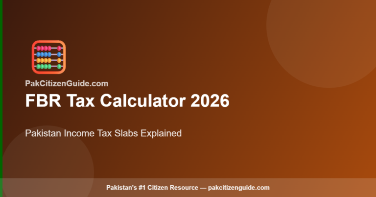 FBR Tax Calculator Pakistan 2025 — Calculate Your Income Tax Online Free
