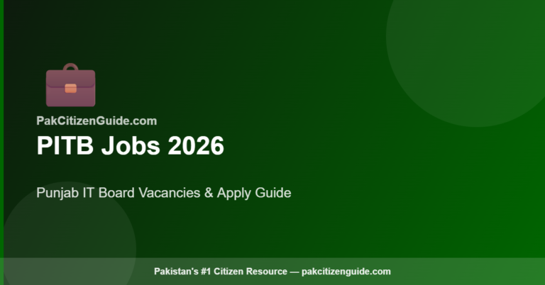 Punjab IT Board (PITB) Jobs 2026 — How to Apply, Eligibility & Latest Vacancies