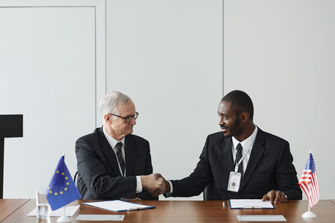 men shaking hands