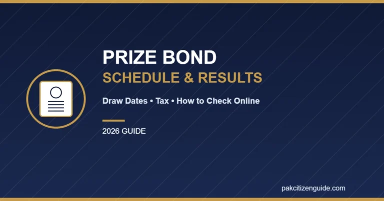 Prize Bond Schedule 2026 Pakistan – Draw Dates, Tax Rates & How to Check Online